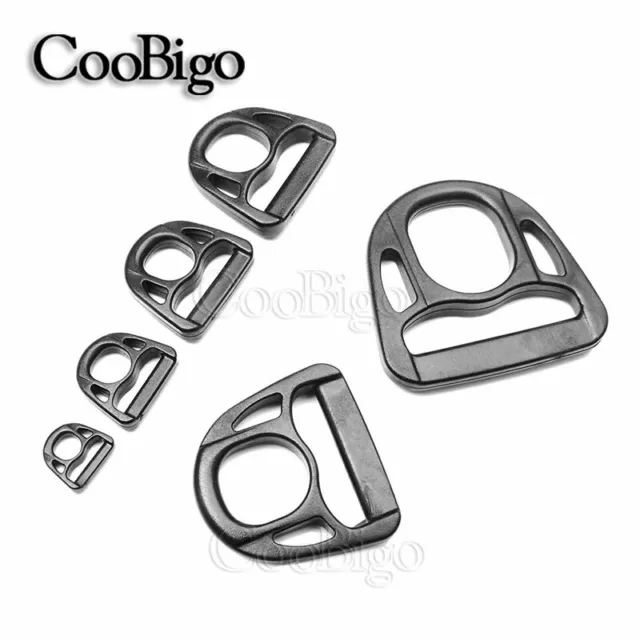 25X Plastic D-Ring Buckles for Chest Strap Backpack Webbing Accessory 1/2''~2''