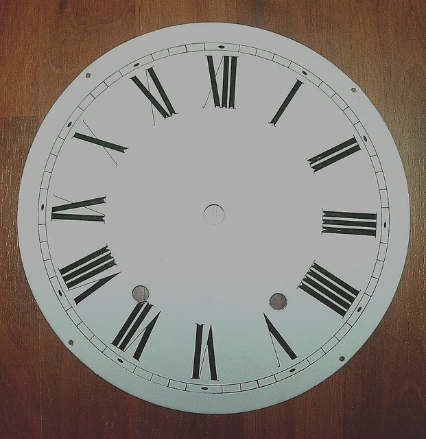 CADRAN HORLOGE COMTOISE Zifferblätt pendule 25,2 cm Morbier dial clock