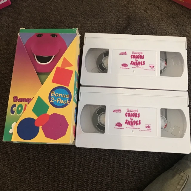Barney Red Blue And Circles Too Vhs BARNEY COLORS SHAPES 2 Vhs Video Tape TREASURE OF RAINBOW BEARD Red