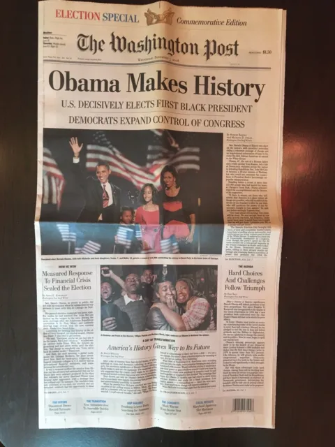 Washington Post Obama Elected 2008