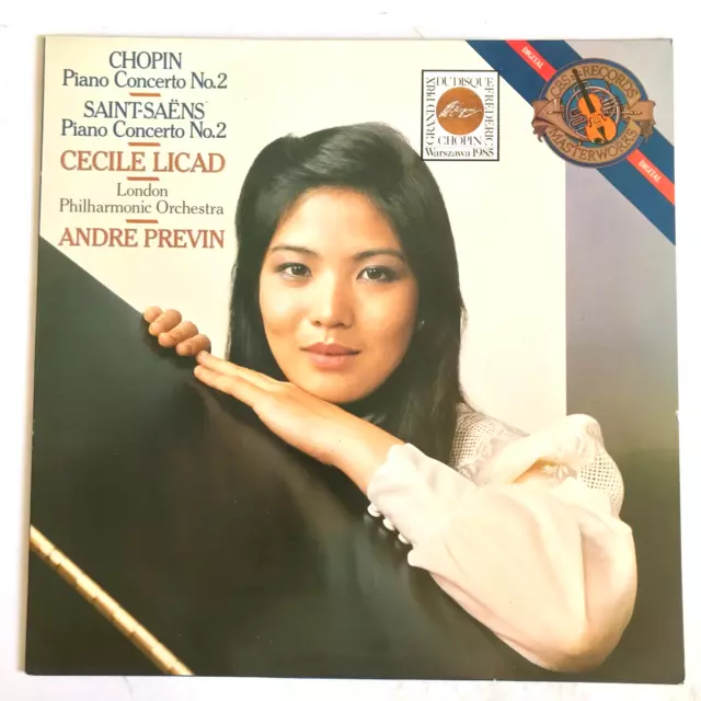 CECILE LICAD & PREVIN Chopin / Saint-Saens Piano Concerto No. 2 / CBS Digital