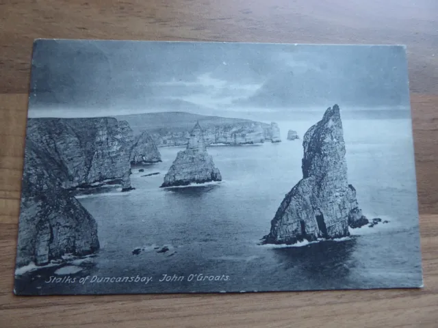 Stalks of Duncansby John O'Groats unbranded Postcard franked John O'Groats 1926