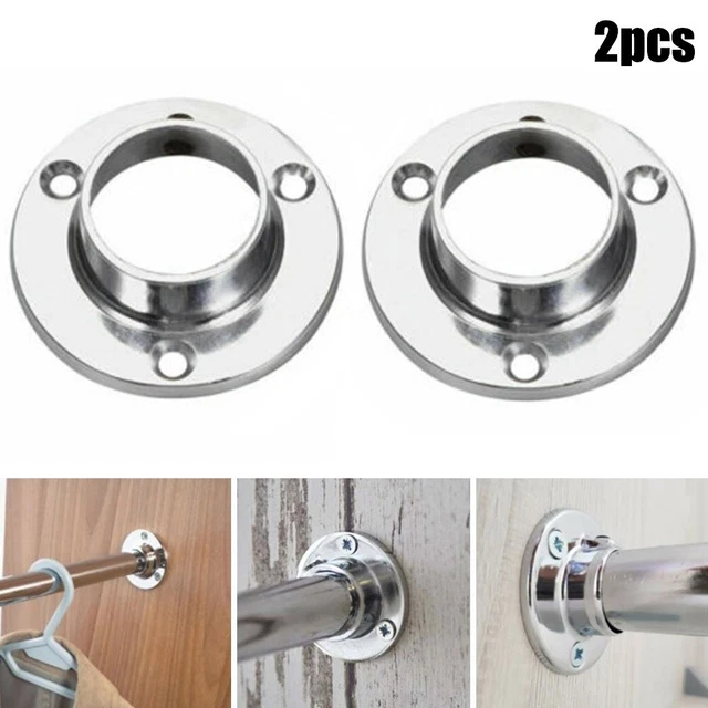 2 pièces supports de tige de placard construction en acier inoxydable résistan
