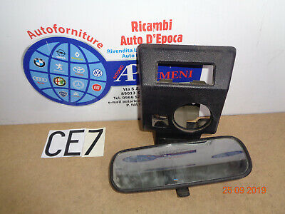 Specchio Retrovisore Interno Nero C/Sede Orologio Fiat Uno Mk1 Turbo