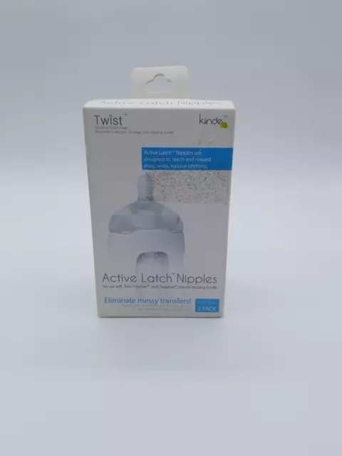 Kiinde Twist Active Latch Nipples for Breast Milk - Fast Flow (2 Pack)