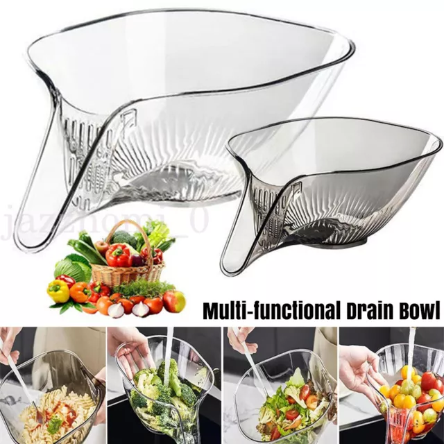 Multifunction Drain Bowl Strainer for Kitchen Washing Vegetable Fruit Basket