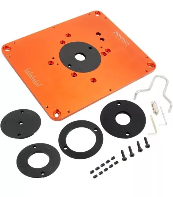 O'SKOOL Precision Aluminum Router Table Insert Plate, Router Templates With to