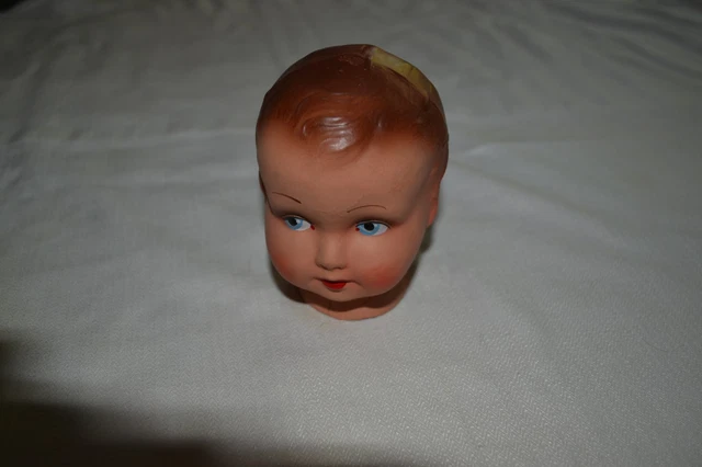 Ancienne Tête De Poupee  En Papier Mache En Bon Etat Jouets Jeux