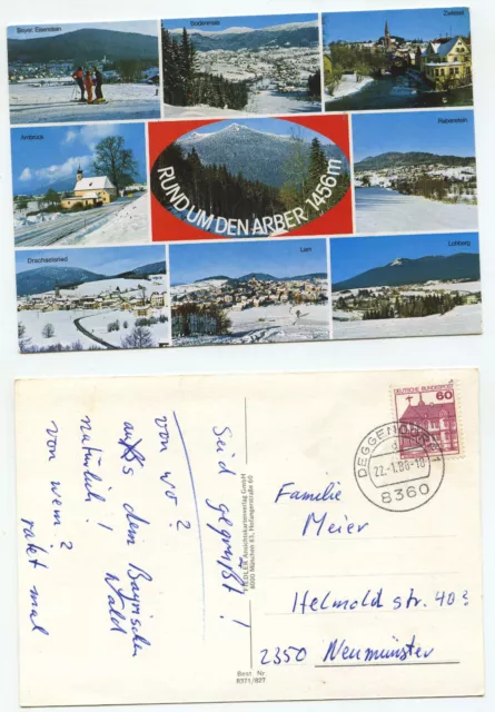 19471 - Around the Arber - postcard, run Deggendorf 22.1.1986