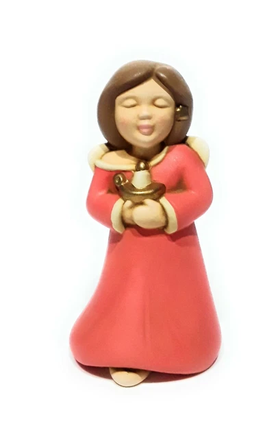 Addobbo Natalizio THUN - Angelo Con Lanterna In Ceramica, Grande (5x4,6x6,7 Cm), Decorazione Per Albero Di Natale