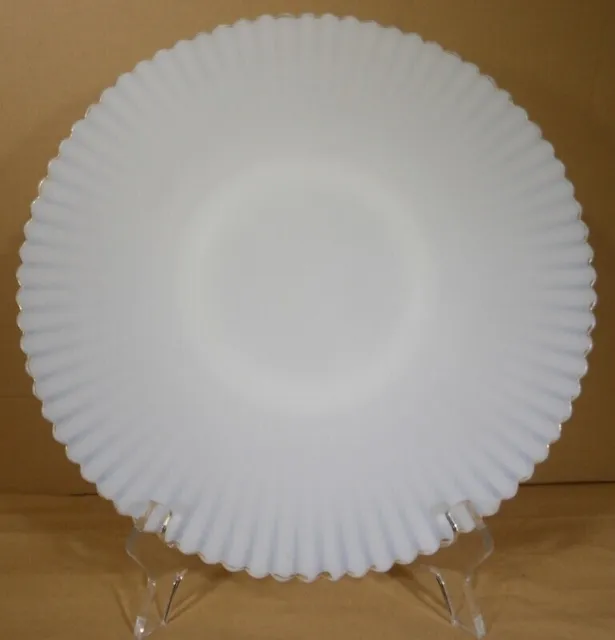 2 MacBeth Evans Depression Glass Monax White Petalware 6 1/2" Dessert Plates