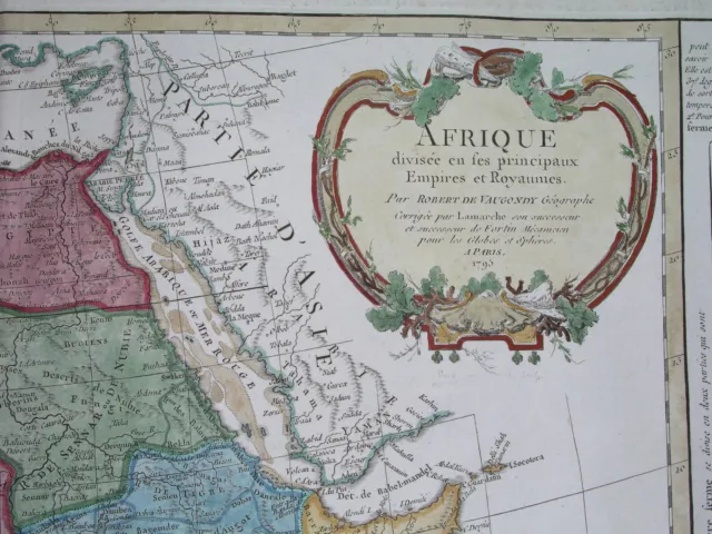 1797 Nice Original Map South Africa Tunisia Nigeria Uganda Egypt Kenya Morocco