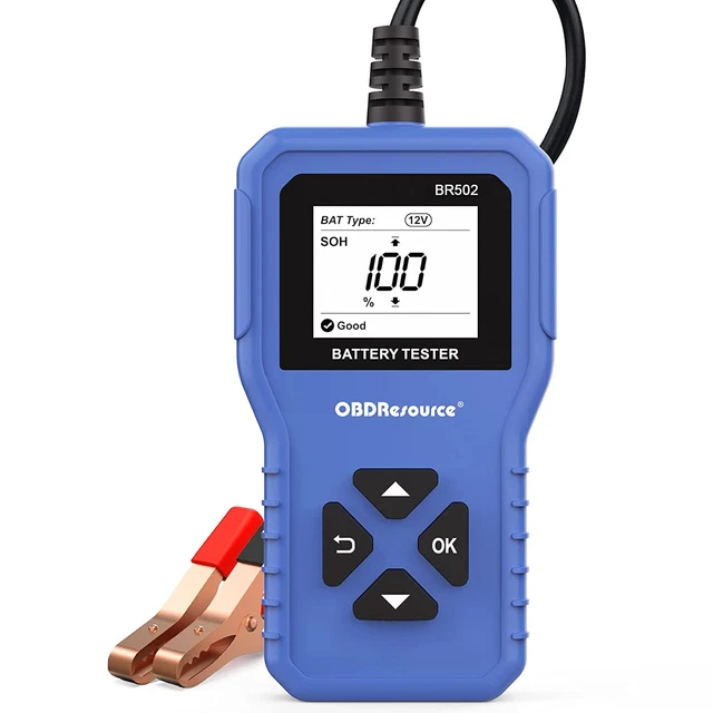 Tester Batterie 6V/12V/24V, 100–2000 CCA 2 Ah 220 Ah,Tester per Batteria Auto,Te