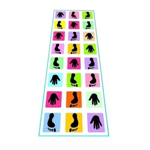 Hopscotch Jumbo Play Mat Game Hand n Feet Floor Games Kids n Adults (40" x 108")