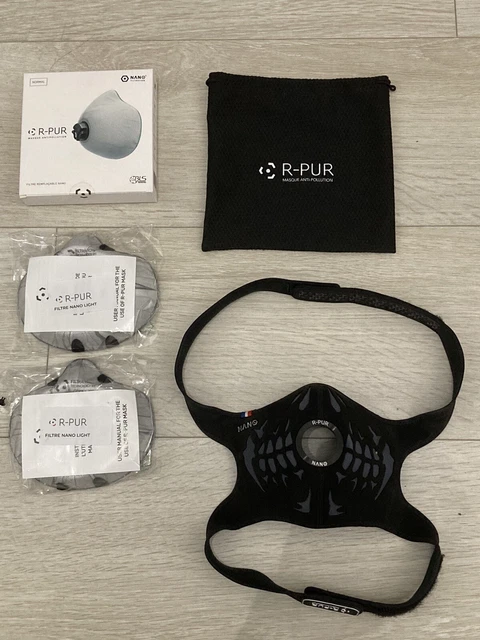 MASQUE ANTI POLLUTION R-pur Nano Moto + 3 Filtres + Sac De Lavag e EUR ...