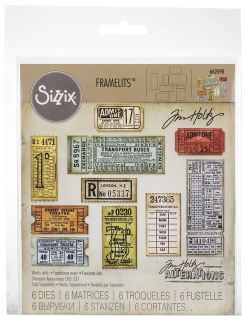Sizzix Thinlits stirbt von Tim Holtz - Ticketschalter 662698