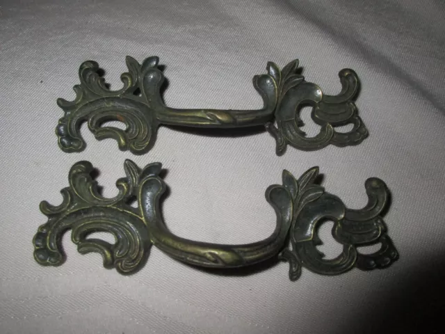 Pair of Original Brass Drawer Pulls/Handles - Salvage