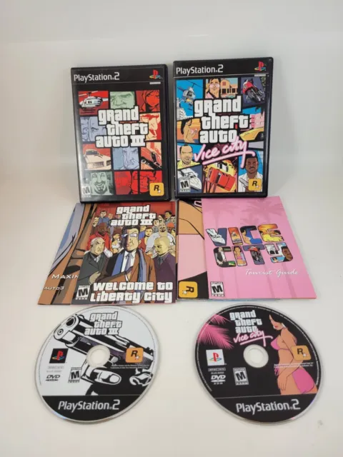 GRAND THEFT AUTO Vice City & GTA 3 With Manuals And Maps PS2 Lot $24.99 ...