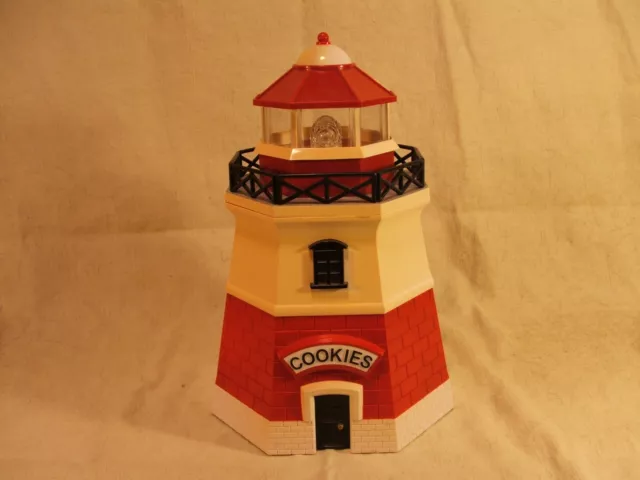 LIGHTHOUSE COOKIE JAR 1999 The Original Fun Damental  lights Up foghorn sounds