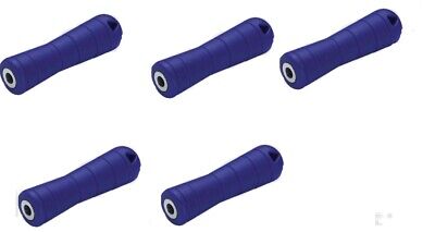 5 manijas de lima antideslizantes de plástico azul con inserto de agarre de metal tamaño #4