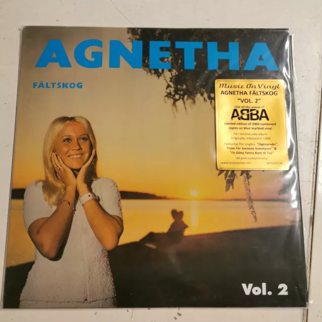 Agnetha Fältskog - Vol. 2 - Ltd Numbered Edition Blue Vinyl LP - ABBA