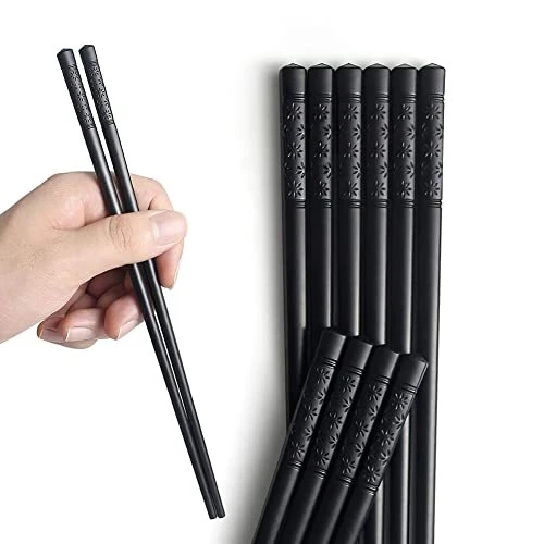 AOOSY Baguettes 5 paires en fibre de verre lavables au lave-vaisselle baguett...