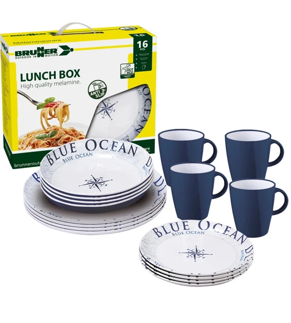 Set Stoviglie Da Campeggio Brunner - 16 Pezzi, Melamina, Per 4 Persone - Foto 3