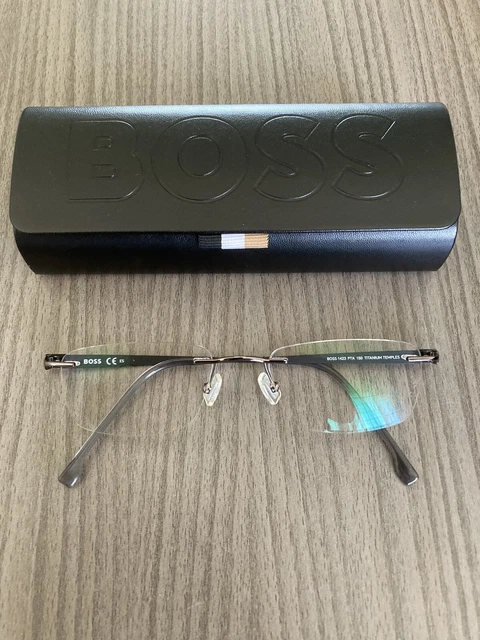 Lunettes De Vue Hugo Boss Homme 1423 PTA 150 Titanium + Étui New Like Condition