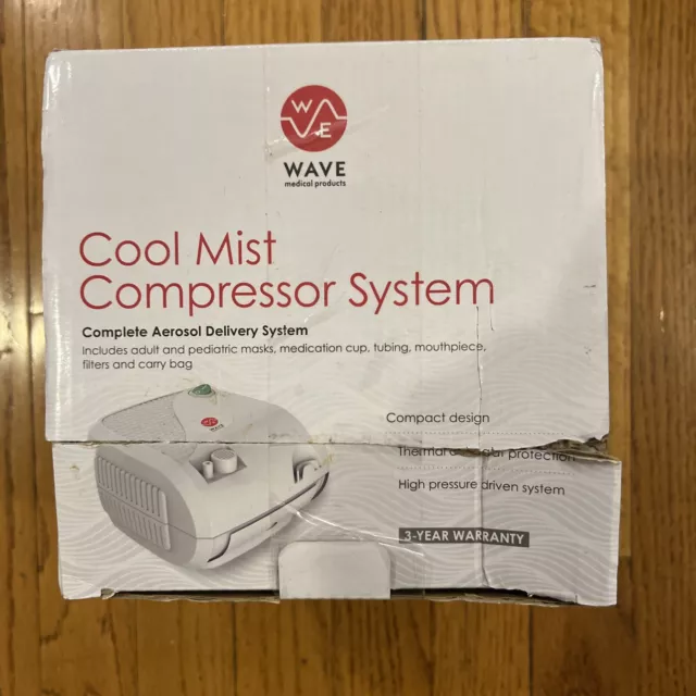 Wave Cool Mist Breathing Compressor System Complete Aerosole Delivery System
