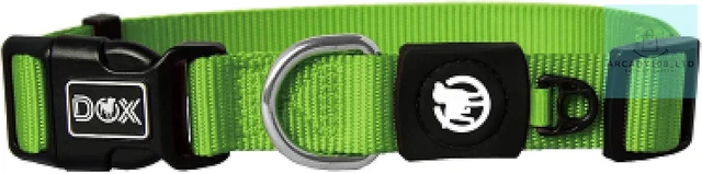 DDOXX Nylon Dog Collar - Strong and Adjustable Collars Dogs - XS Green