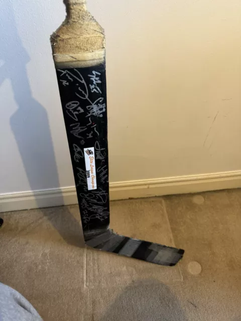 Signed Vintage Sheffield Steelers 2009 Elite League Champions GK Stick LEHMAN