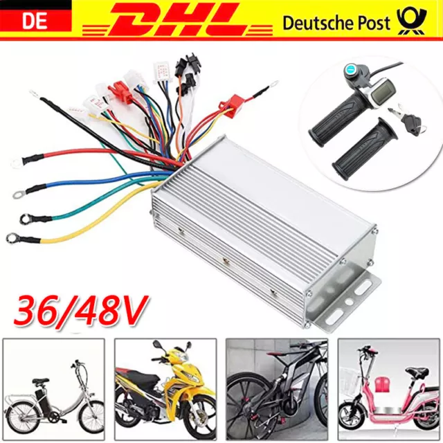 Brush/Brushless Electric Bike Scooter Motordrehzahlregler 24V-48V 350W-1000W DE