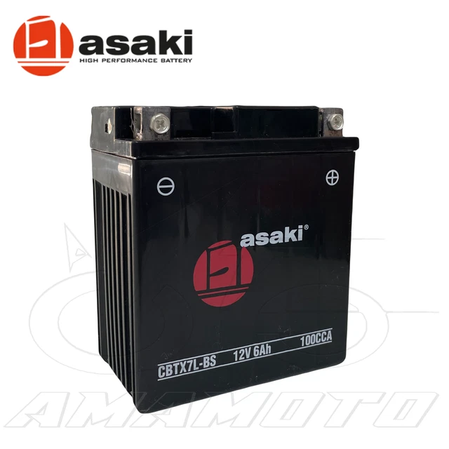 Batterie Malossi YTX7L-BS 12V 6AH Honda @125 150 4T LC Prête À L'Emploi