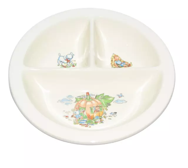 Vintage Baby Dish Nursery Rhymes 3 Compartment Ceramic