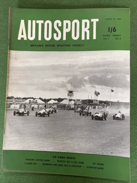 Autosport Magazine 21 August 1953 Hawthorn Maglioli Ferrari Wins Pescara 12 Hrs