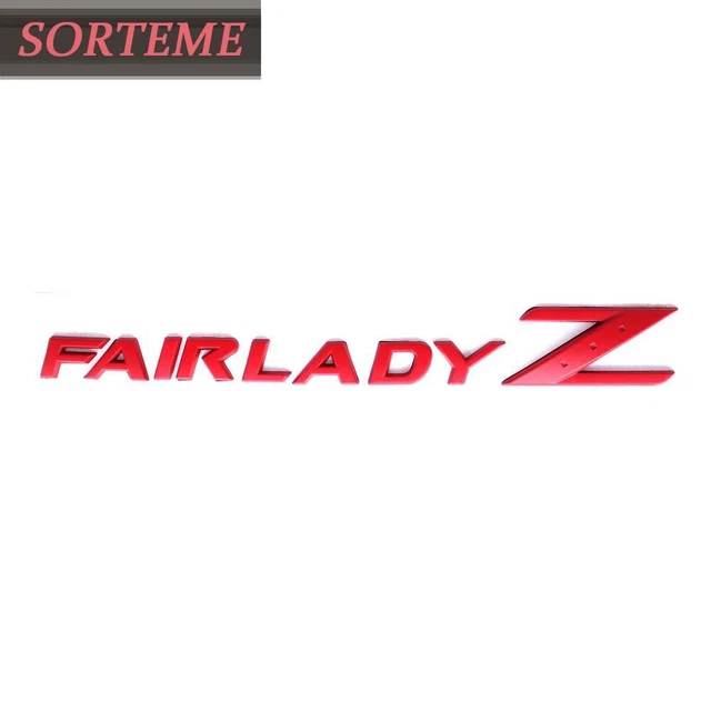 Red Metal Fairlady Z Letter Emblem Badge Sticker For Nissan 370Z 350Z Z34 Z33