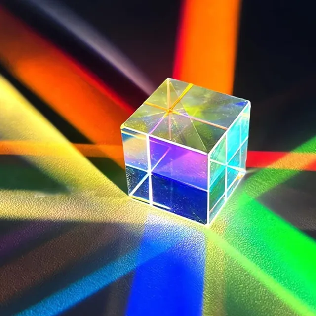 Cube Prism Physics Gift Rainbow Prism for Teaching Light Spectrum (Small)
