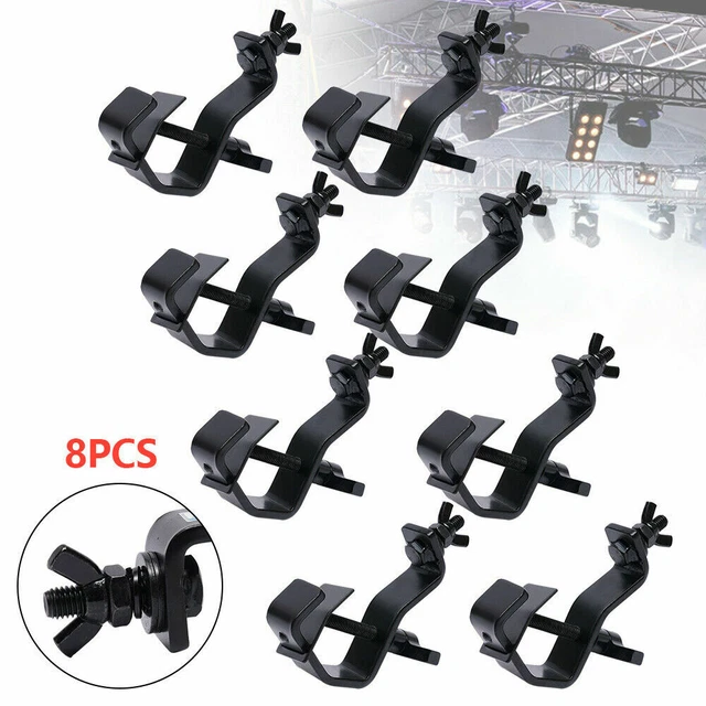 8Pcs Stage Lighting Clamps Truss C Clamp F24 Hook Fit 1⅜-1⅝ Inches Truss Pipe