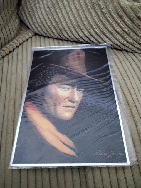 Vintage John Wayne Chormium Pilar Wayne Picture/ Photo Signed