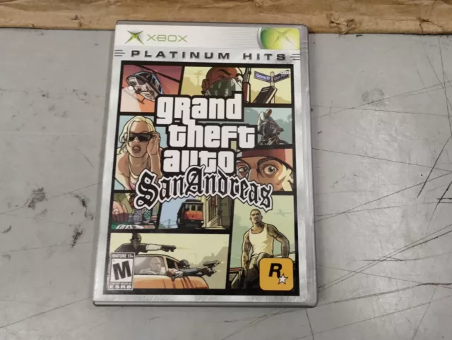Grand Theft Auto San Andreas (Xbox, 2005) Platinum Hits Complete Manual & Map