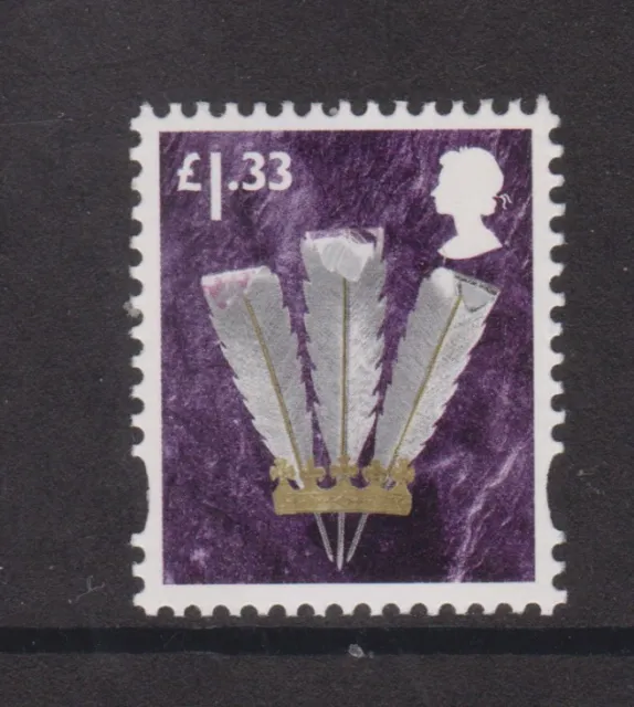 SG W135 GB QEII MNH STAMP Wales £1.33 PRINCE OF WALES FEATHERS Regional