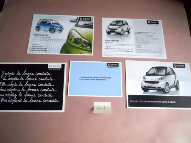 SMART - lots de 4 catalogues brochures documents années 2000-2010 - n1