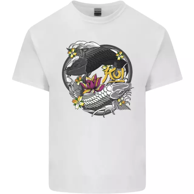 Koi Carp Yin and Yang Fish Pond Mens Cotton T-Shirt Tee Top