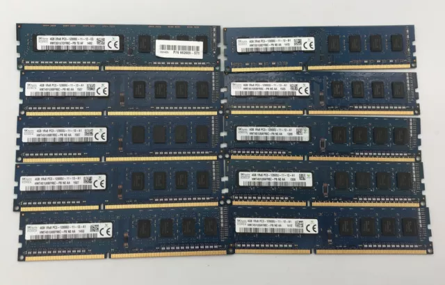 Lot Of 10 Sk Hynix 4Gb 1Rx8 Pc3-12800U Hmt451U6Afr8C-Pb Udimm Free Shiping!!