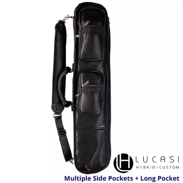 Lucasi Soft Cue Case – “Pro Series LC3” – Black – 4×8
