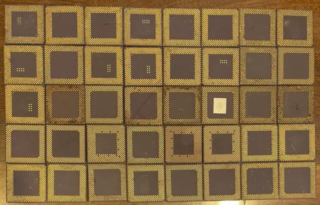 Lot of 40 High Yielding Ceramic CPUs for Gold Scrap/Gold Recovery