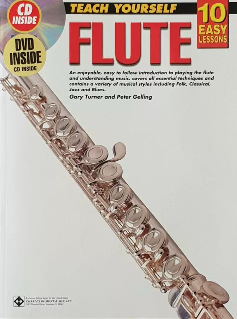 Learn How To Play Flute - 10 Easy Lessons Beginner Tutor Music Book CD DVD - K8