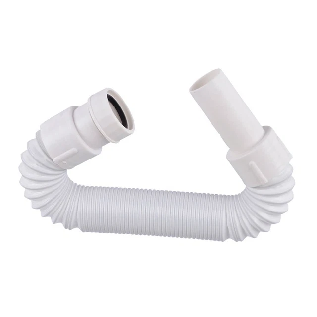 KITCHEN SYPHON TRAP Connector Sink Flexible Waste Pipe Waste Pipe
