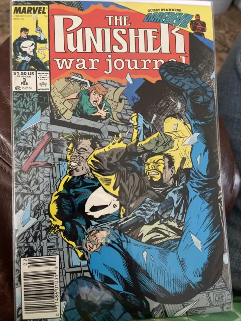 The Punisher War Journal #3 (1989, Marvel) Daredevil App Jim Lee Carl Potts