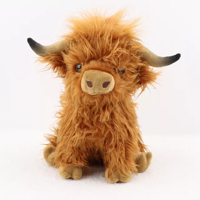 Highland Cow Toys Plush Dolls Soft Teddies Scottish Kids Toddler Cute Scotland
